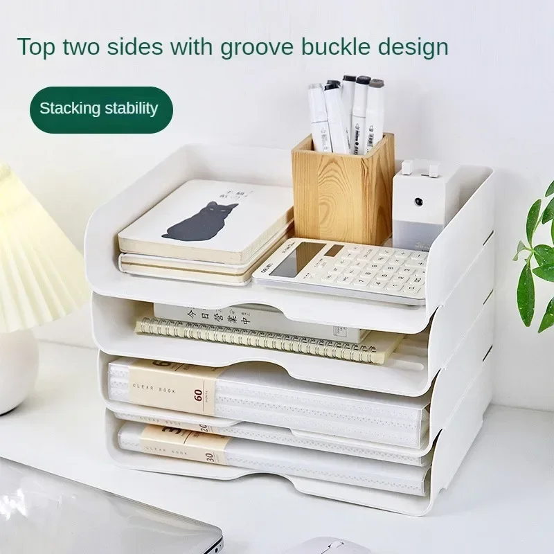 Desktop Filing Tray - Multi-Purpose Desktop Organizer with Stackable Design,
