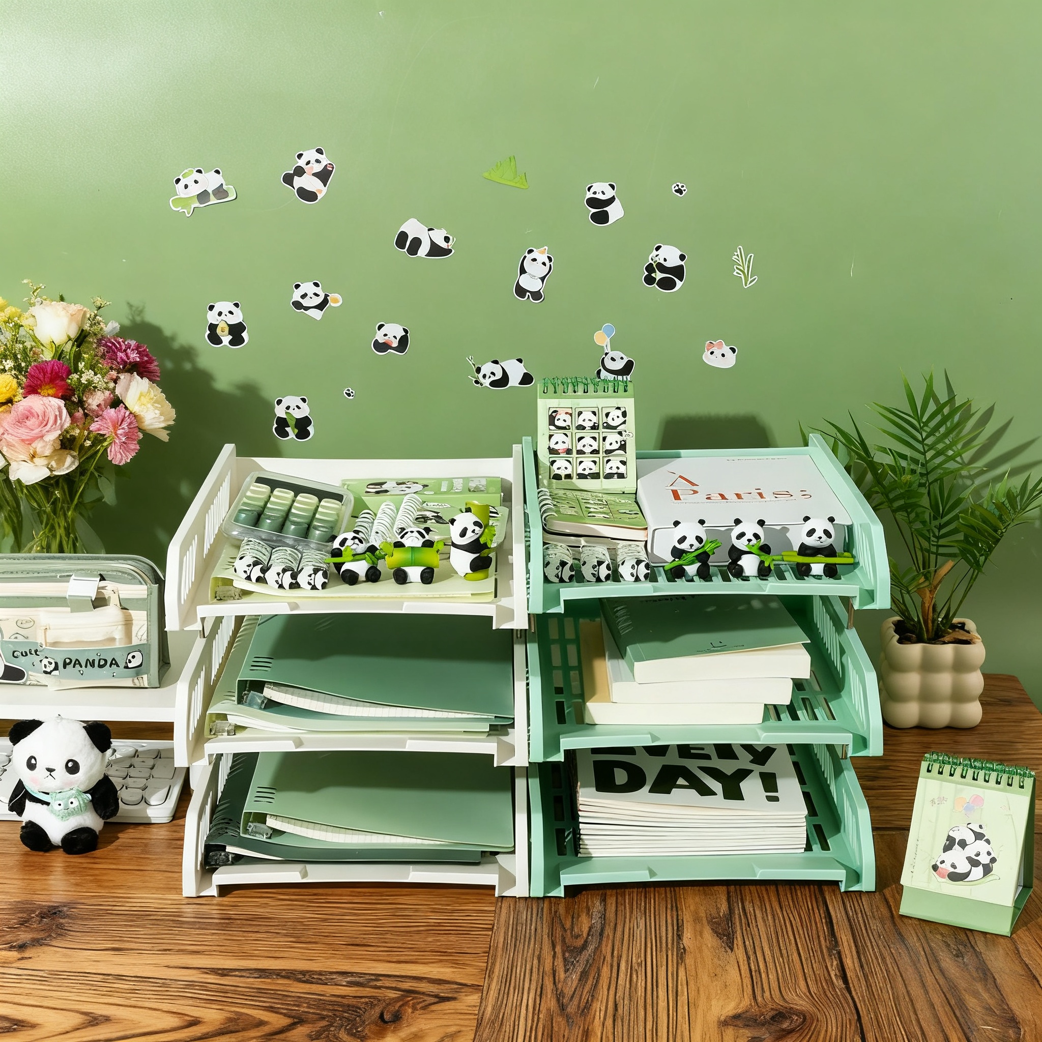 Desktop Filing Tray - Three-Layer File Rack, Folder Storage Rack,