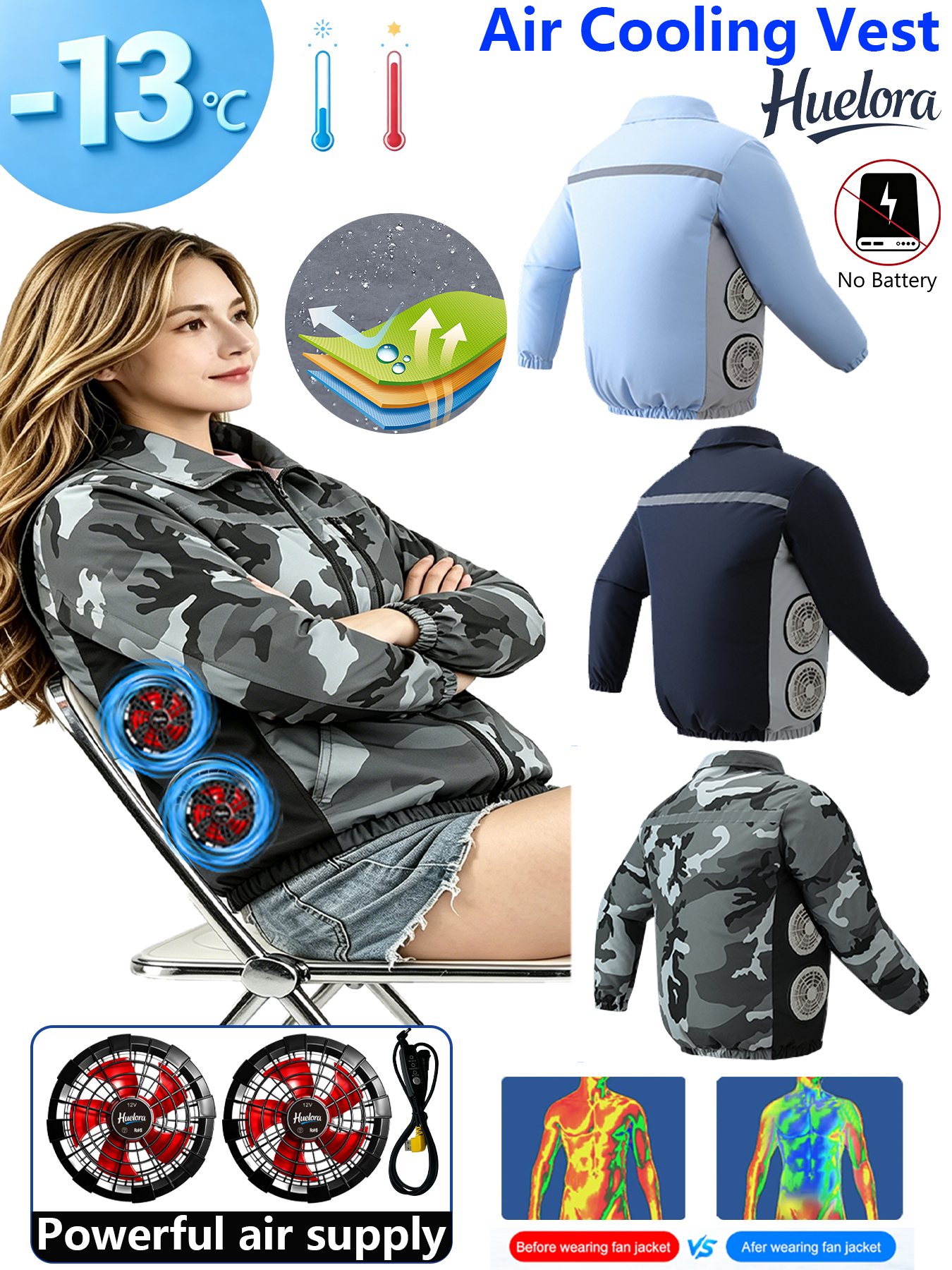 Coat Rack Standing - 4/2 Fans Women/Mmen Air Cooling Jacket