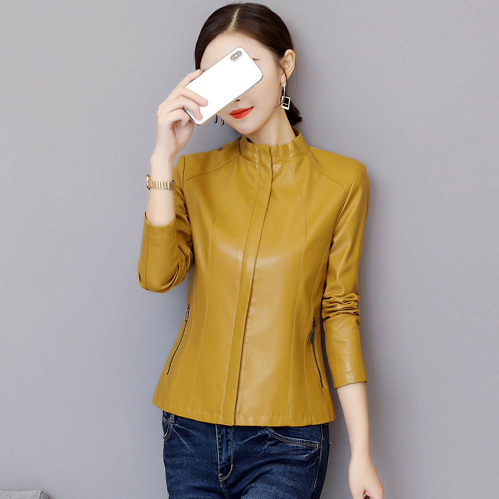 Coat Rack Standing - New Women Leather Jacket Autumn Winter
