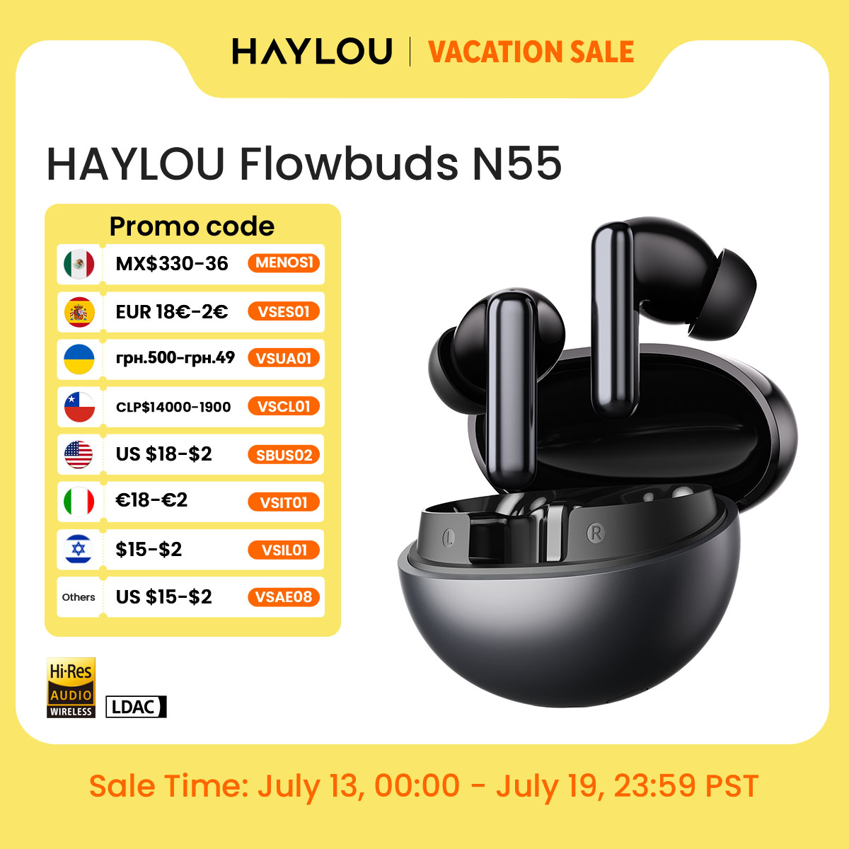 Telephone Headset Office - HAYLOU Flowbuds N55 Wireless Earbuds 54dB