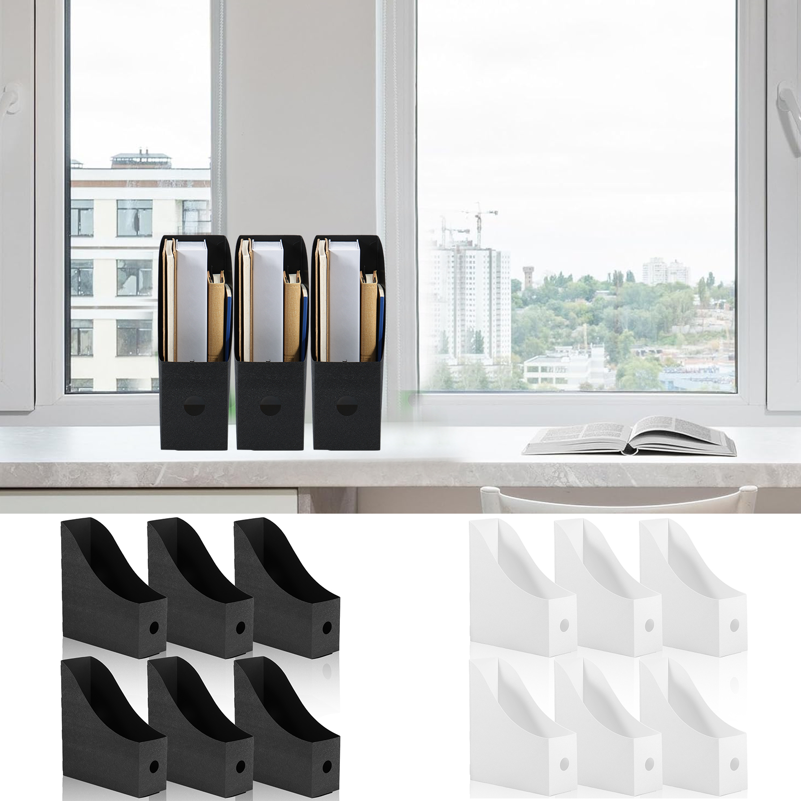 Desktop Filing Tray - 6Pcs File Organizer Vertical File Holder