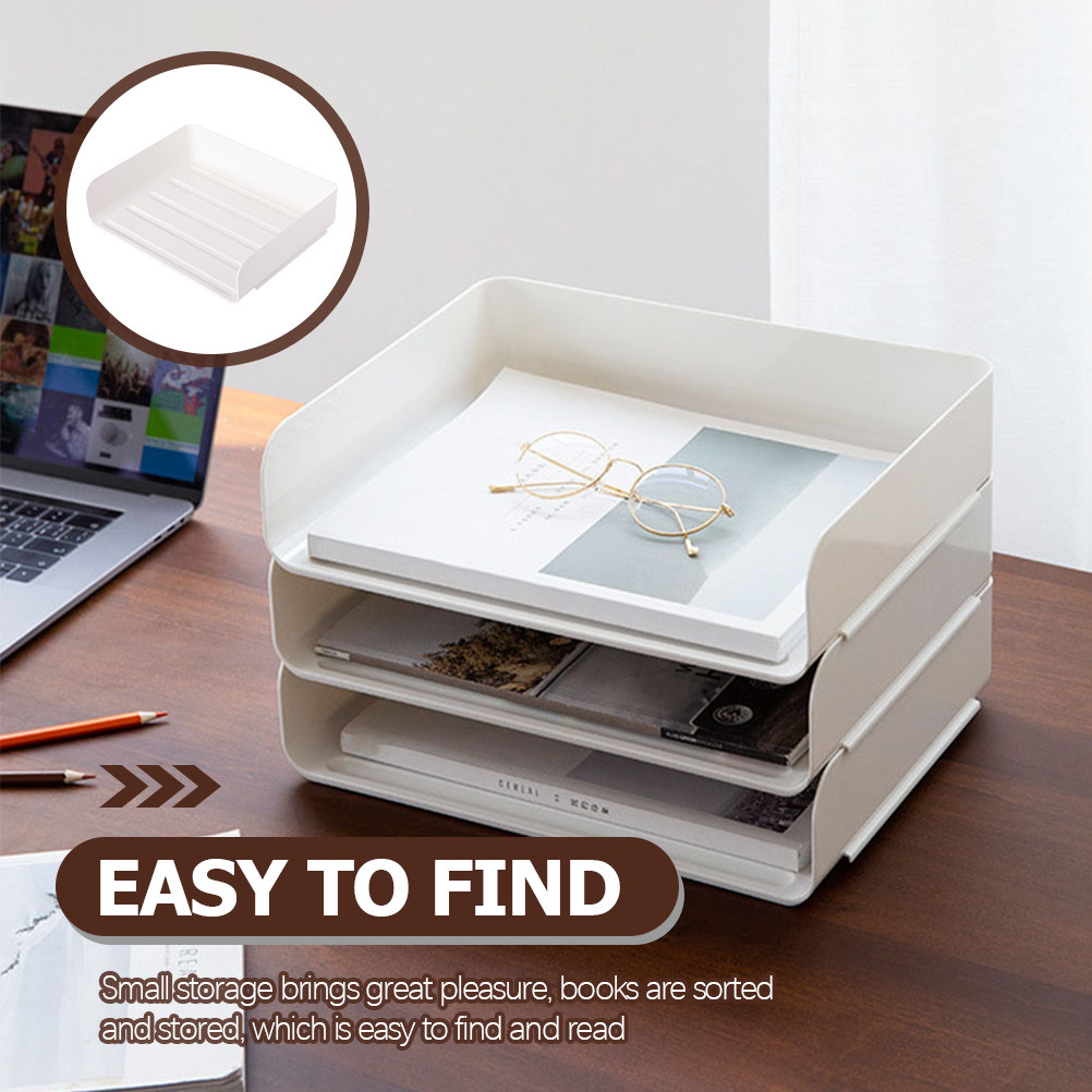 Desktop Filing Tray - Plastic Desk Organizer Desktop Document Letter