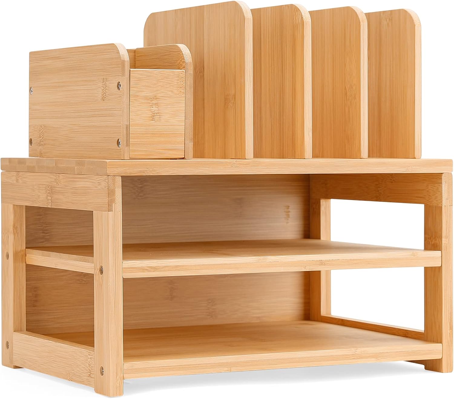 Desktop Filing Tray - Office Desk Storage Bamboo Desktop Tray