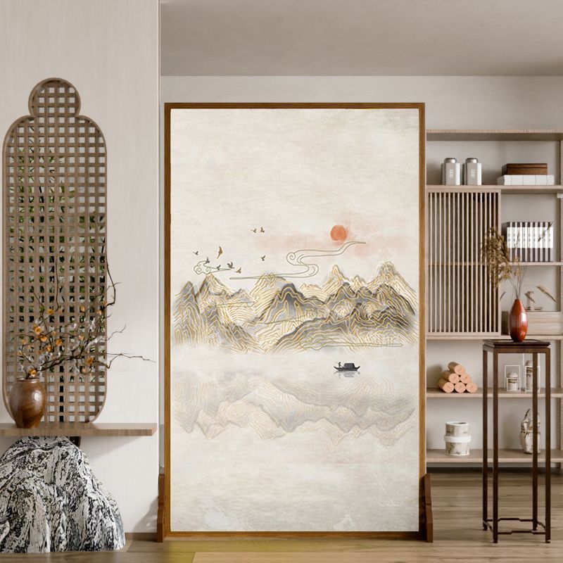 Room Divider Bamboo - Bamboo artistic conception Chinese screen partition