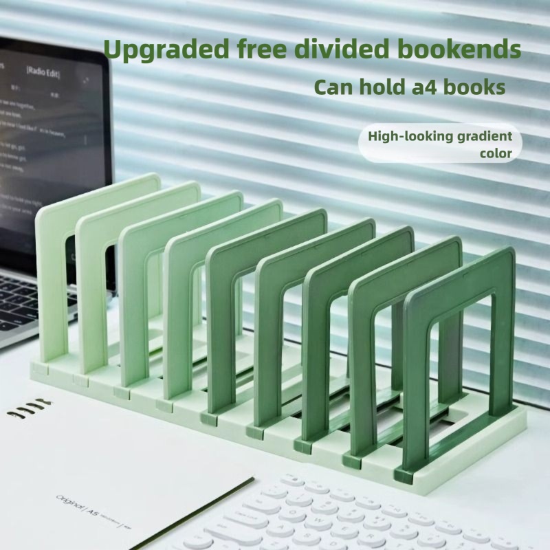Desktop Filing Tray - Adjustable Gradient Color Book Stand for