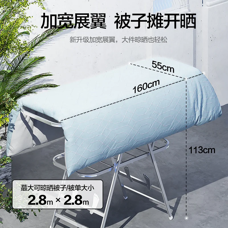 Folding Coat Hanger Balcony Cl - Coat Rack Standing 리뷰 및 가격