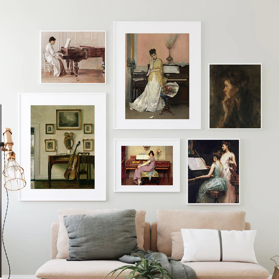 Girl Reading Vintage Oil Paint - Office Furniture Hon 리뷰 및 가격