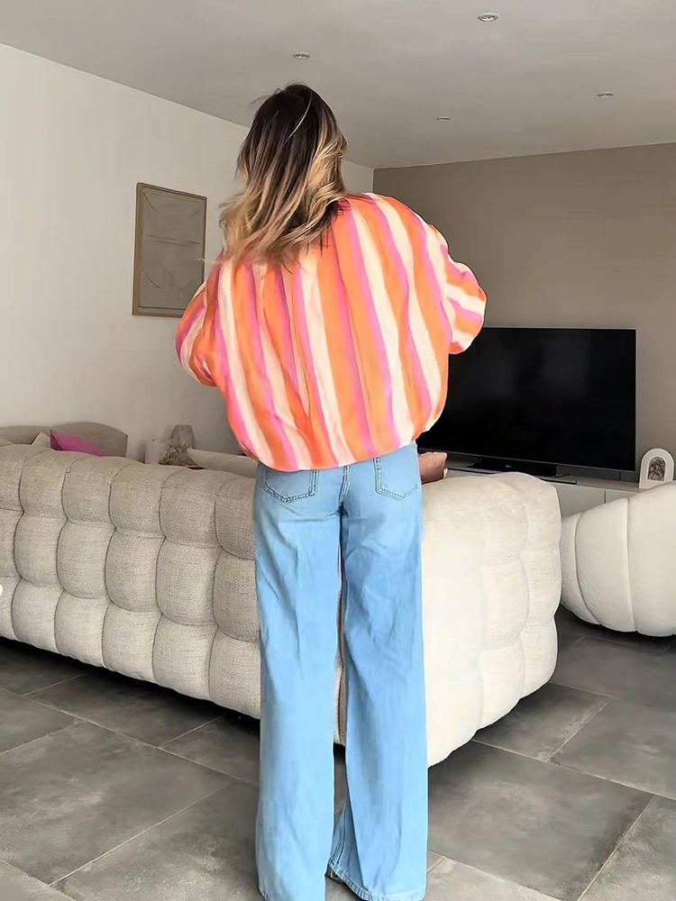 Women‘s Striped Bomber Jacket  - Coat Rack Standing 리뷰 및 가격