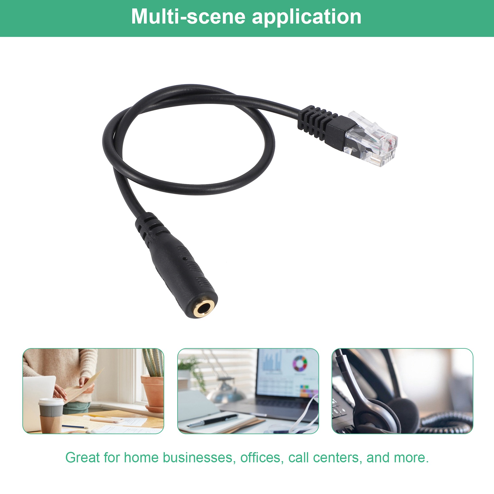 Dec.-3.5mm Plug Jack to RJ9 fo - Telephone Headset Office 리뷰 및 가격