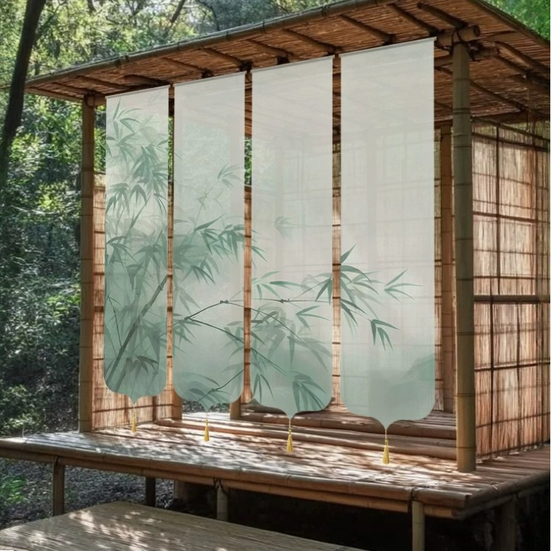 ✨Zen Bamboo Print Sheer Room D - Room Divider Bamboo 리뷰 및 가격