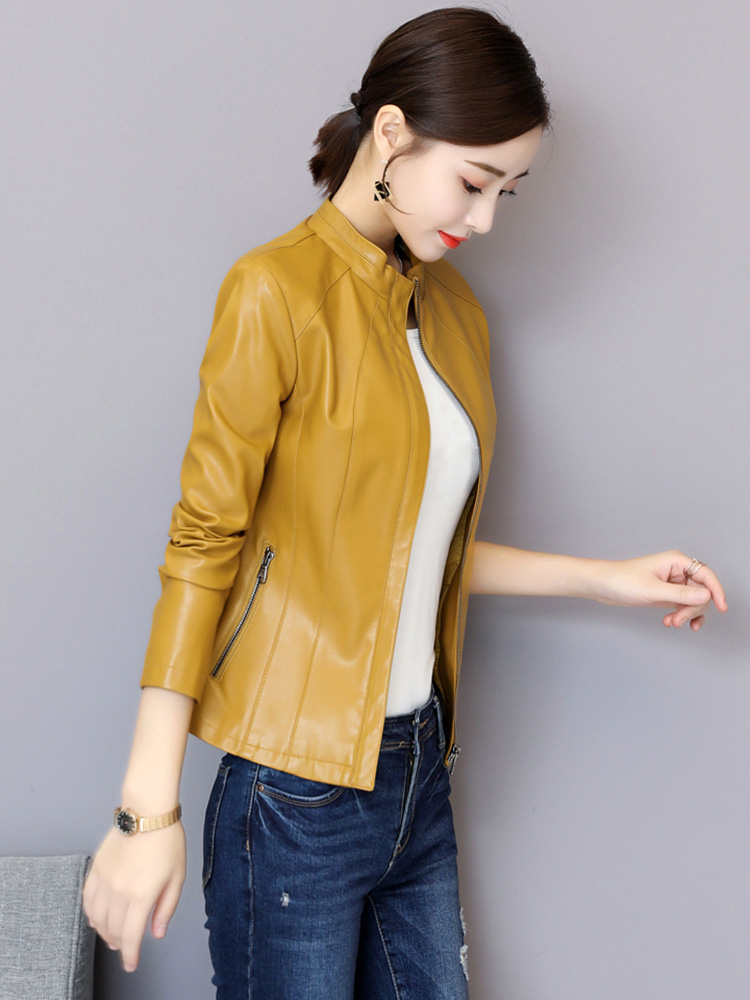 New Women Leather Jacket Autum - Coat Rack Standing 리뷰 및 가격