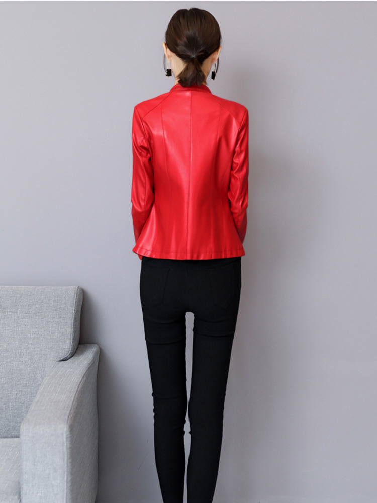 New Women Leather Jacket Autum - Coat Rack Standing 리뷰 및 가격