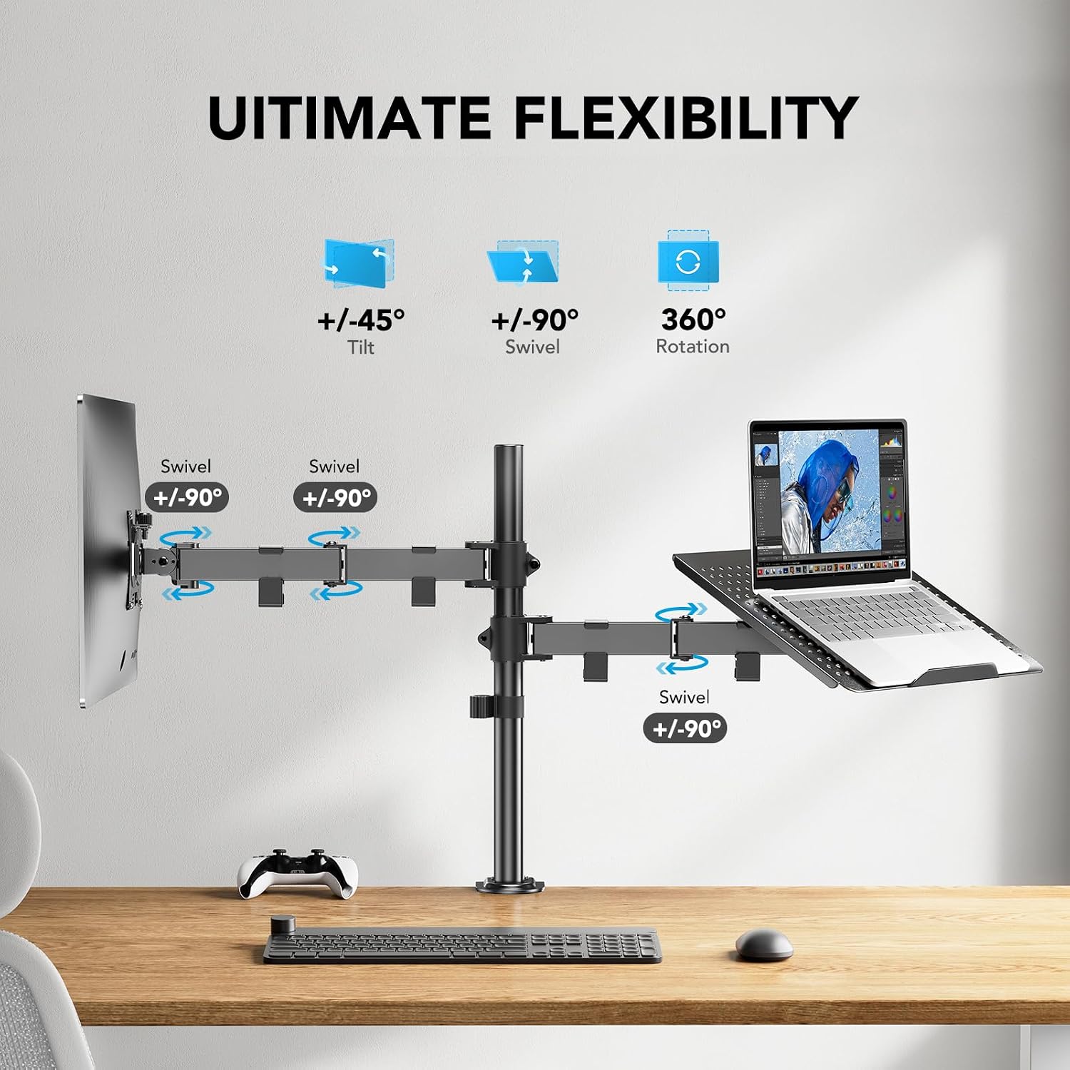 Adjustable Monitor Arm with La - Adjustable Monitor Mount 리뷰 및 가격