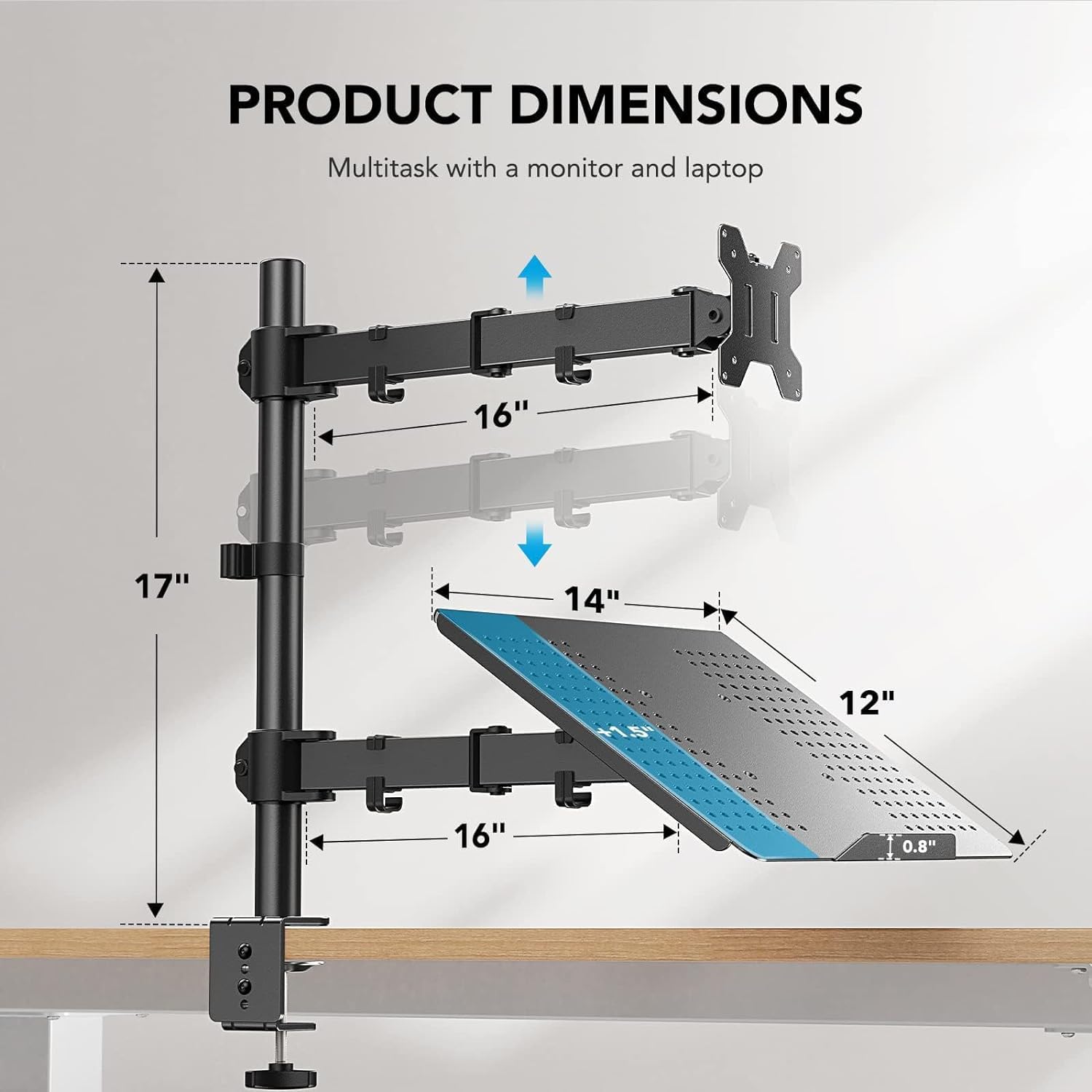 Adjustable Monitor Arm with La - Adjustable Monitor Mount 리뷰 및 가격