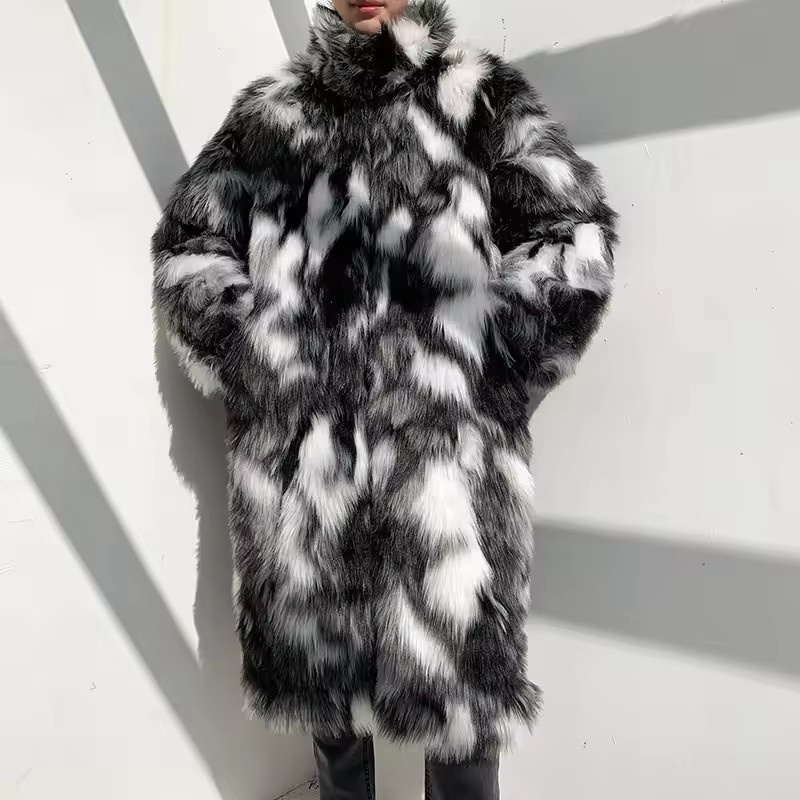 Winter Hip Hop Long Faux Fur C - Coat Rack Standing 리뷰 및 가격
