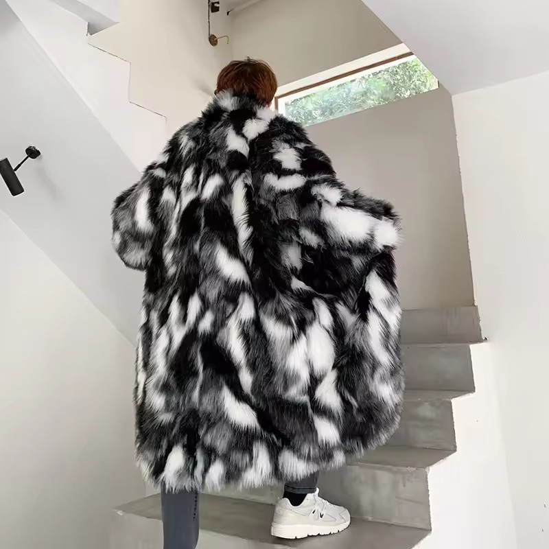 Winter Hip Hop Long Faux Fur C - Coat Rack Standing 리뷰 및 가격