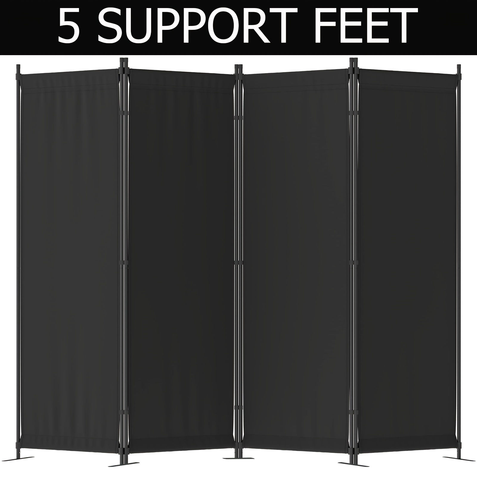 4-Panel Modern Black Privacy S - Room Divider Bamboo 리뷰 및 가격