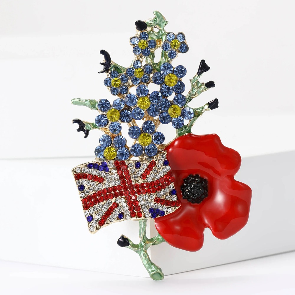 1PC Enamel Poppy Flower Wreath - Office Furniture Hon 리뷰 및 가격