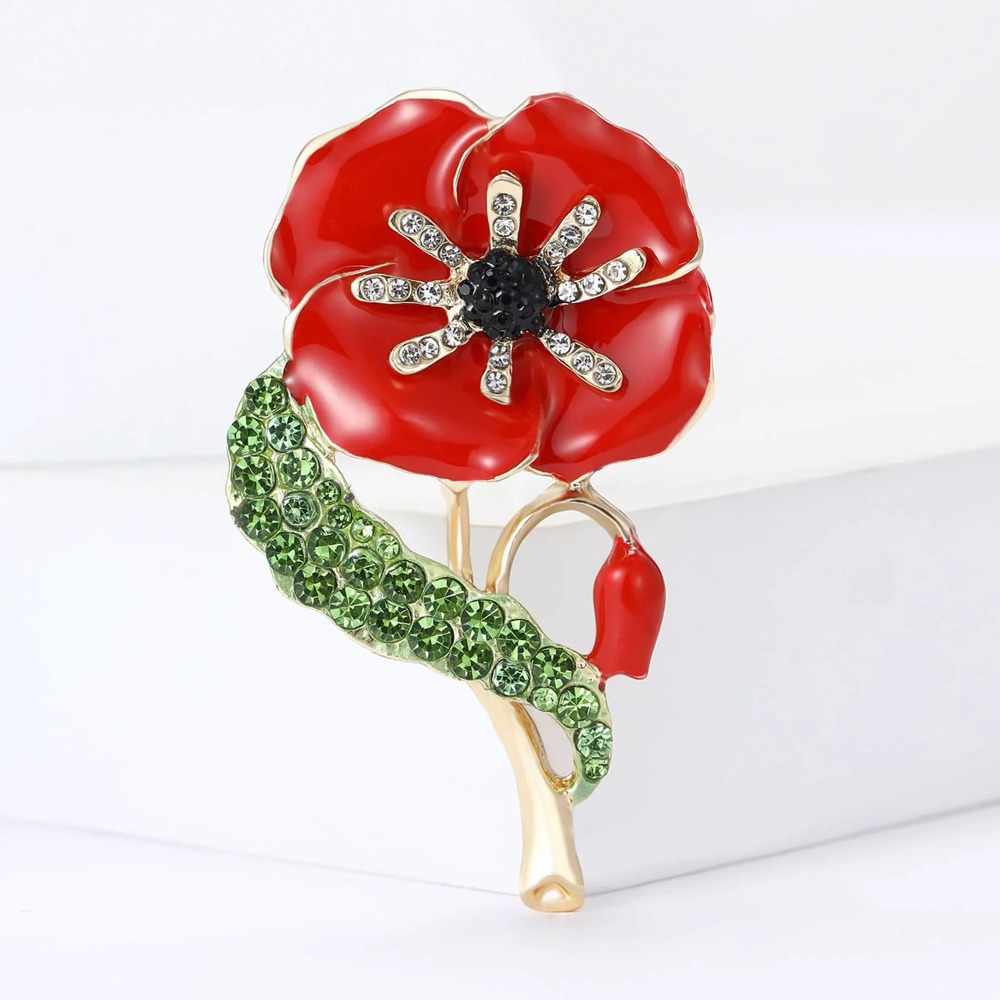 1PC Enamel Poppy Flower Wreath - Office Furniture Hon 리뷰 및 가격