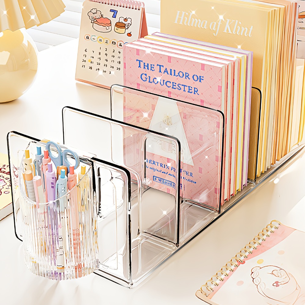 4-Grid Transparent Acrylic Boo - Desktop Filing Tray 리뷰 및 가격