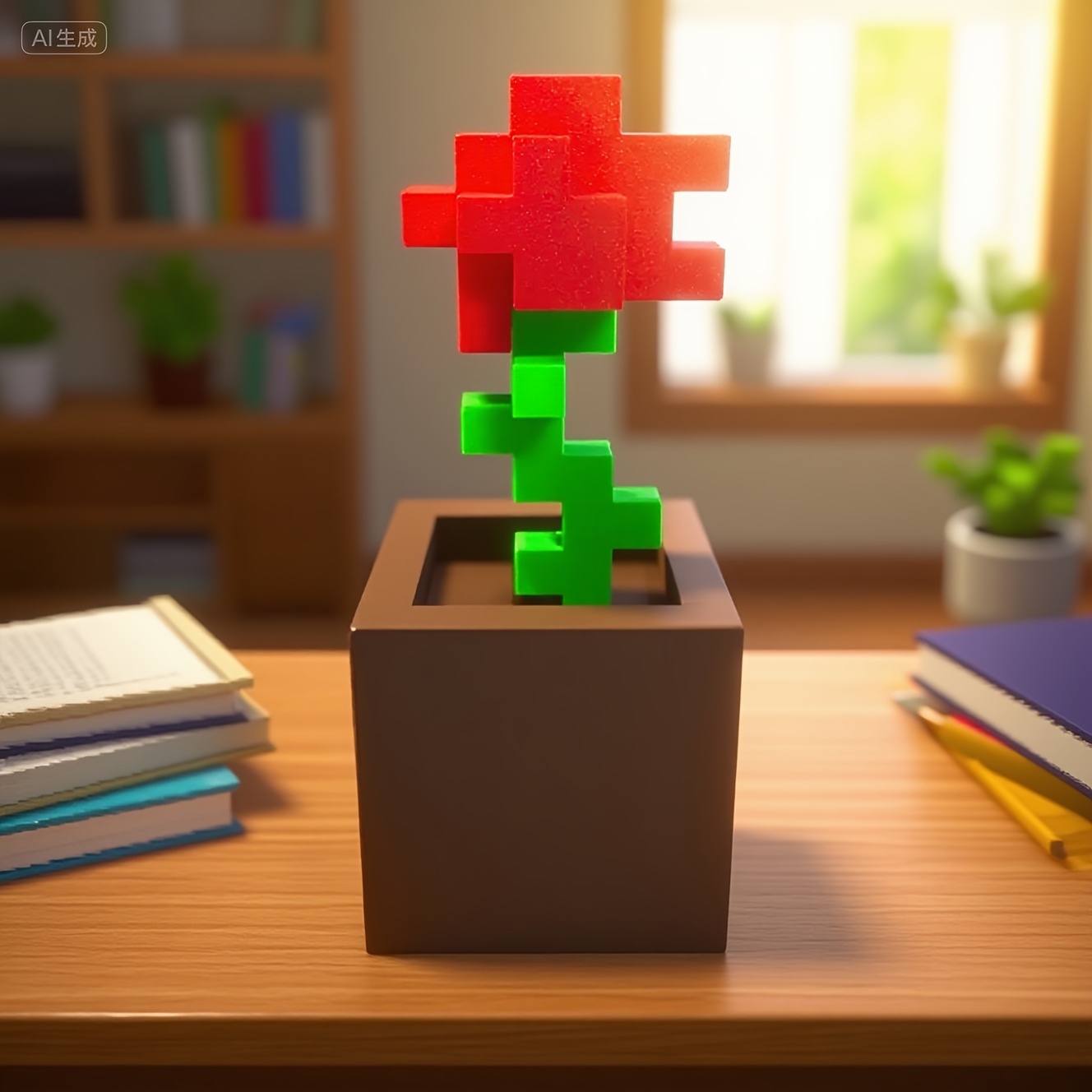 1 Piece Pixel Rose Flower Orna - Office Furniture Hon 리뷰 및 가격