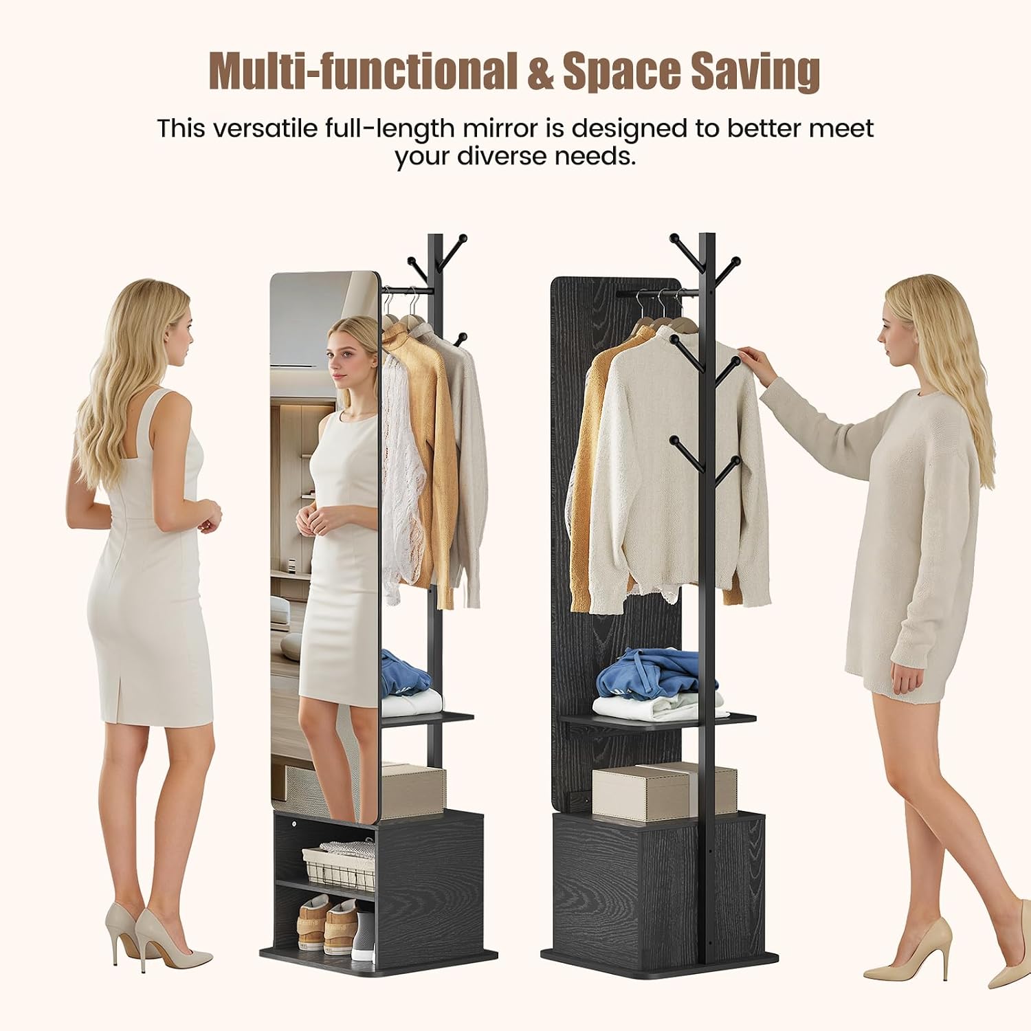 Full Length Mirror with Coat R - Coat Rack Standing 리뷰 및 가격