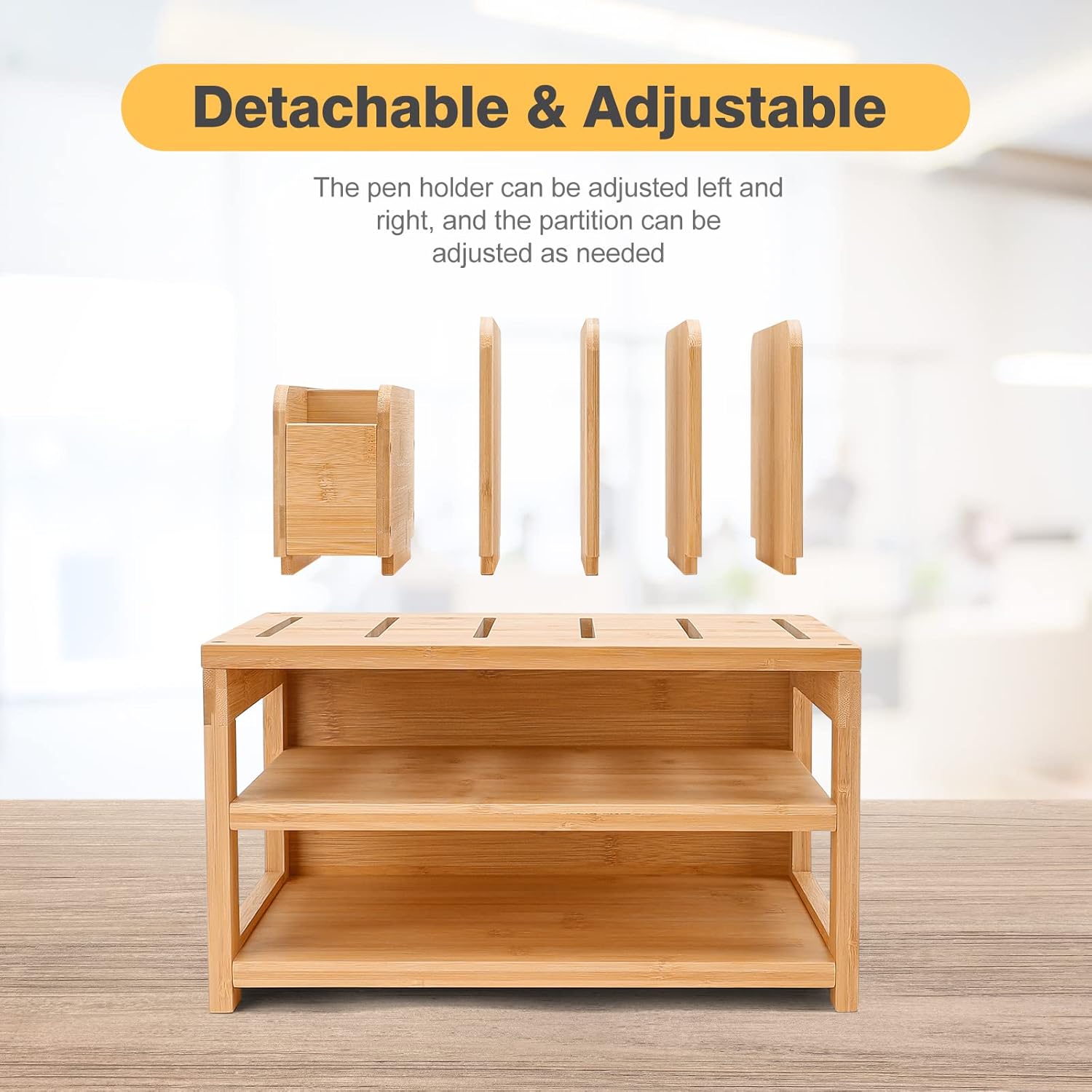 Office Desk Storage Bamboo Des - Desktop Filing Tray 리뷰 및 가격