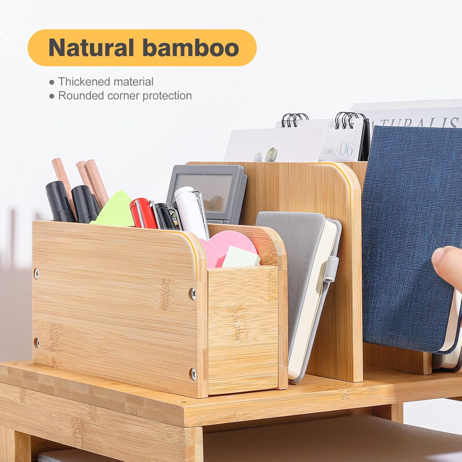 Office Desk Storage Bamboo Des - Desktop Filing Tray 리뷰 및 가격