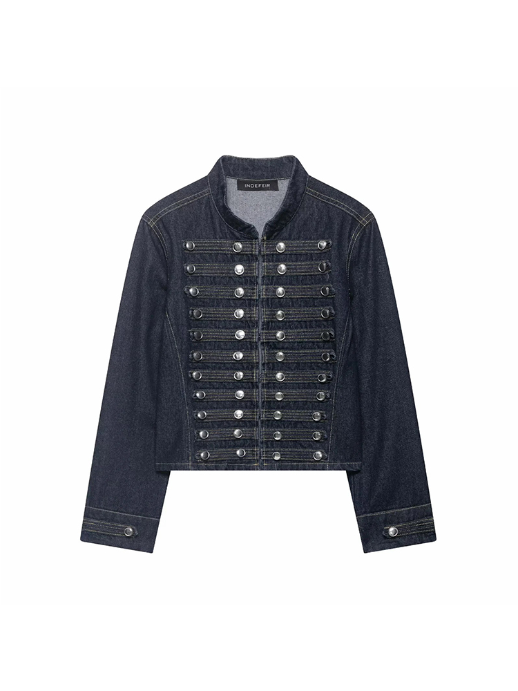 Women Holiday Chic Denim Jacke - Coat Rack Standing 리뷰 및 가격