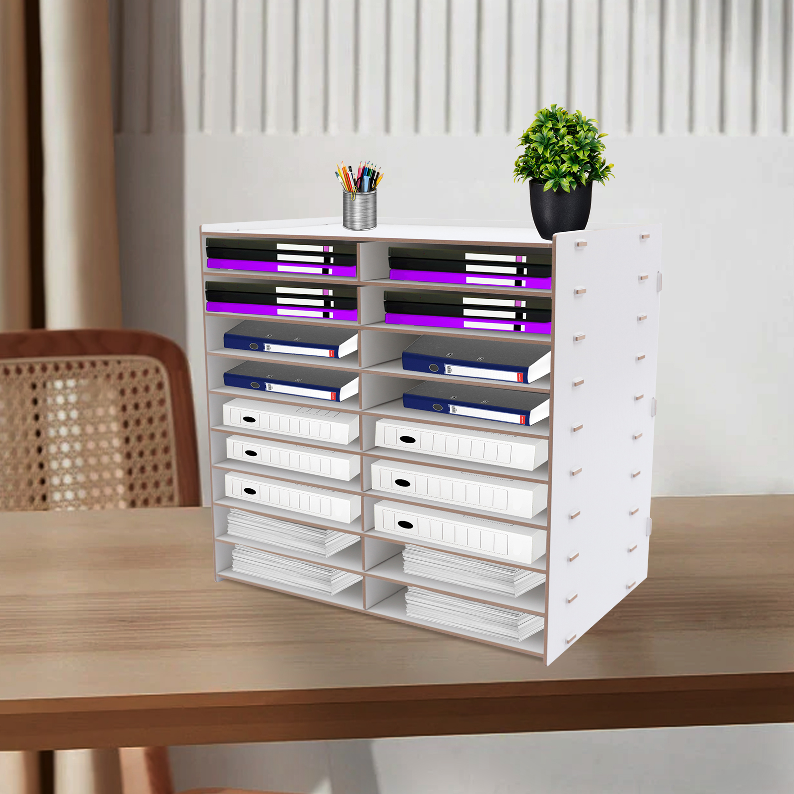9-Tier Wooden Mail Sorter,18 C - Desktop Filing Tray 리뷰 및 가격